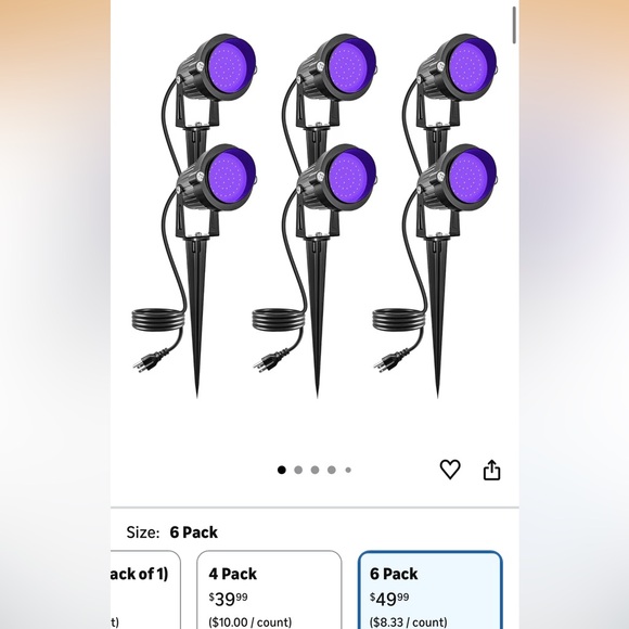 6 Blacklight Spotlight Outdoor 15W LED Waterproof Landscape Lighting with Plug - Picture 6 of 8